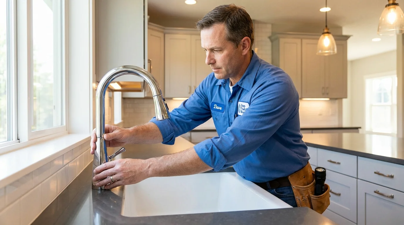 Kitchen faucet installation by Johns Plumbing LLC in Mineral Ridge